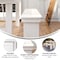 Flash Furniture HERCULES Series 8' x 12" Antique Rustic Solid White Pine Folding Farm Bench with 3 Legs XA-B-96X12-L-WH-GG - alternate 8